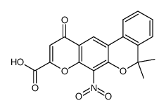 5,5-Dimethyl-7-nitro-11-oxo-5H,11H-6,8-dioxa-benzo[a]anthracene-9-carboxylic acid结构式