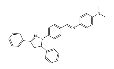 N'-[4-(3,5-diphenyl-4,5-dihydro-pyrazol-1-yl)-benzylidene]-N,N-dimethyl-benzene-1,4-diamine Structure