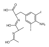 (2S)-2-[[(2R)-2-acetamidopropanoyl]amino]-3-(4-amino-3,5-diiodophenyl)propanoic acid Structure