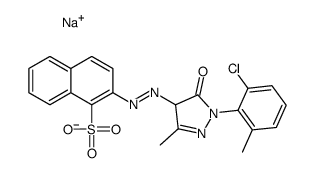 sodium 2-[[1-(2-chloro-6-methylphenyl)-4,5-dihydro-3-methyl-5-oxo-1H-pyrazol-4-yl]azo]naphthalene-1-sulphonate Structure