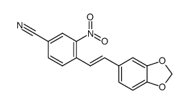 4-(2-benzo[1,3]dioxol-5-yl-vinyl)-3-nitro-benzonitrile Structure