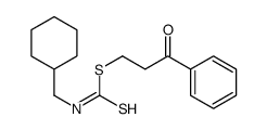 (3-oxo-3-phenylpropyl) N-(cyclohexylmethyl)carbamodithioate Structure