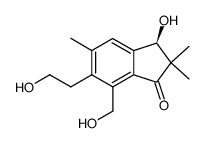 (R)-2,3-Dihydro-3-hydroxy-6-(2-hydroxyethyl)-7-hydroxymethyl-2,2,5-trimethyl-1H-inden-1-one Structure