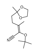 (Z)-2-tert-Butoxy-3-methyl-5-(2-methyl-[1,3]dioxolan-2-yl)-pent-2-enenitrile结构式