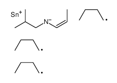 2-methyl-N-prop-1-enyl-N-tributylstannylpropan-1-amine结构式