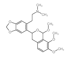 N,N-dimethyl-2-[6-(1,7,8-trimethoxyisochroman-3-yl)benzo[1,3]dioxol-5-yl]ethanamine结构式