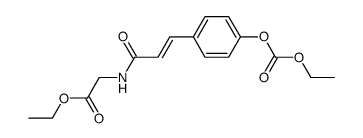 N-(O-Ethoxycarbonyl-p-cumaryl)glycinethylester结构式