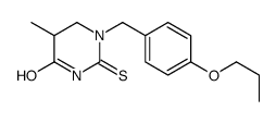 5-methyl-1-[(4-propoxyphenyl)methyl]-2-sulfanylidene-1,3-diazinan-4-one结构式
