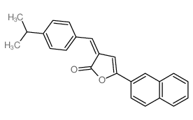 5-naphthalen-2-yl-3-[(4-propan-2-ylphenyl)methylidene]furan-2-one结构式