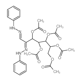 D-gluco-Heptosulose,bis(phenylhydrazone), 3,4,5,6,7-pentaacetate (8CI) Structure