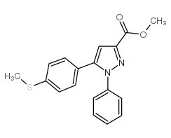 5-(4-甲基硫代苯基)-1-苯基-1H-吡唑-3-羧酸甲酯结构式