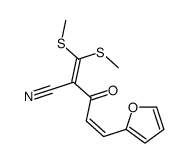2-[bis(methylsulfanyl)methylidene]-5-(furan-2-yl)-3-oxopent-4-enenitrile Structure