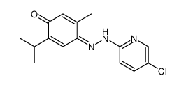 4-[(5-chloropyridin-2-yl)hydrazinylidene]-5-methyl-2-propan-2-ylcyclohexa-2,5-dien-1-one结构式