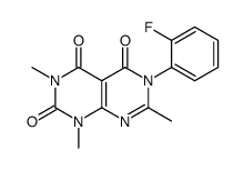 6-(2-fluorophenyl)-1,3,7-trimethylpyrimido[4,5-d]pyrimidine-2,4,5-trione结构式