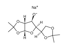 sodium (3aR,5S,6S,6aR)-5-((R)-2,2-dimethyl-1,3-dioxolan-4-yl)-2,2-dimethyltetrahydrofuro[2,3-d][1,3]dioxol-6-olate结构式