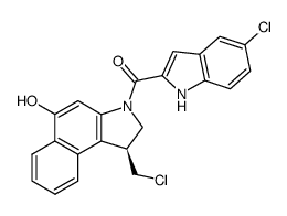 3-(5-chloroindole-2-carbonyl)-1-(S)-(chloromethyl)-5-hydroxy-1,2-dihydro-3H-benz[e]indole结构式