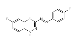 1H-4,1,2-Benzothiadiazine,6-fluoro-3-[2-(4-fluorophenyl)diazenyl]- Structure