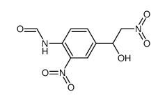 R,S-1-(3-nitro-4-formamidophenyl)-2-nitroethanol Structure