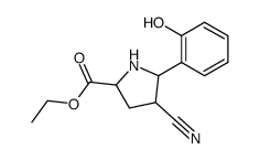 4-cyano-5-(2-hydroxy-phenyl)-pyrrolidine-2-carboxylic acid ethyl ester结构式