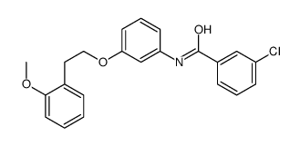 3-chloro-N-[3-[2-(2-methoxyphenyl)ethoxy]phenyl]benzamide结构式