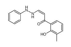 1-(2-hydroxy-3-methylphenyl)-3-(2-phenylhydrazinyl)prop-2-en-1-one结构式