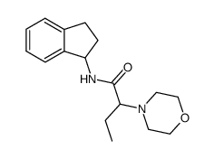 N-(Indan-1-yl)-2-morpholinobutyramide结构式