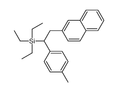 triethyl-[1-(4-methylphenyl)-2-naphthalen-2-ylethyl]silane结构式