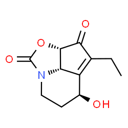 1H-2-Oxa-7a-azacyclopent[cd]indene-1,3(5H)-dione, 4-ethyl-2a,6,7,7b-tetrahydro-5-hydroxy-, (2aR,5R,7bR)-rel- (9CI) Structure