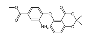3-amino-4-[(2,2-dimethyl-4-oxo-4H-1,3-benzodioxin-5-yl)-oxy]-benzoic acid methyl ester结构式