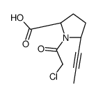 (2S,5R)-1-(2-chloroacetyl)-5-prop-1-ynylpyrrolidine-2-carboxylic acid结构式