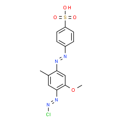p-[[4-(chloroazo)-5-methoxy-o-tolyl]azo]benzenesulphonic acid结构式