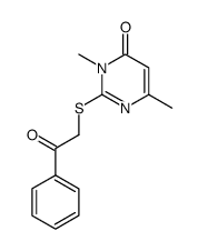 2-benzoylmethylthio-3,6-dimethyl-4(3H)-pyrimidinone结构式