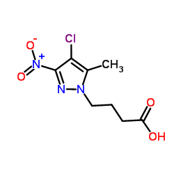 4-(4-Chloro-5-methyl-3-nitro-1H-pyrazol-1-yl)butanoic acid结构式