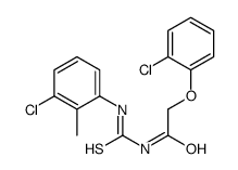 N-[(3-chloro-2-methylphenyl)carbamothioyl]-2-(2-chlorophenoxy)acetamide结构式