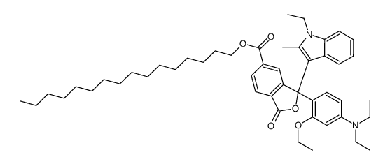 hexadecyl 3-[4-(diethylamino)-2-ethoxyphenyl]-3-(1-ethyl-2-methyl-1H-indol-3-yl)-1,3-dihydro-1-oxoisobenzofuran-5-carboxylate Structure