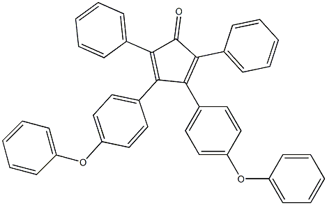 3,4-bis(4-phenoxy-phenyl)-2,5-diphenyl-cyclopentadienone结构式