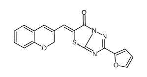 5-(2H-chromen-3-ylmethylidene)-2-(furan-2-yl)-[1,3]thiazolo[3,2-b][1,2,4]triazol-6-one结构式