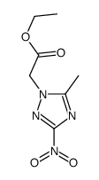 ethyl 2-(5-methyl-3-nitro-1,2,4-triazol-1-yl)acetate结构式