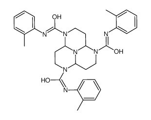 Dodecahydro-N,N',N''-tri-o-tolyl-1,4,7,9b-tetraazaphenalene-1,4,7-tricarboxamide结构式