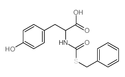 2-(benzylsulfanylcarbonylamino)-3-(4-hydroxyphenyl)propanoic acid Structure