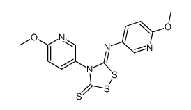 4-(6-Methoxy-3-pyridinyl)-5-[(6-methoxy-3-pyridinyl)imino]-1,2,4-dithiazolidine-3-thione Structure