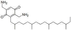 2,5-Bis(aminomethyl)-3-(2,6,10,14-tetramethylhexadecyl)-2,5-cyclohexadiene-1,4-dione结构式