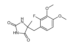 5-(2-fluoro-3,4-dimethoxy-benzyl)-5-methyl-imidazolidine-2,4-dione结构式