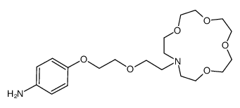 N-[5-(4-aminophenyloxy)-3-oxaamyl]-aza-15-crown-5结构式