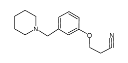 3-[3-(Piperidinomethyl)phenoxy]propionitrile Structure