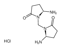 dichlorhydrate de la L methylene bis N-(amino-5 pyrrolidinone-2)结构式