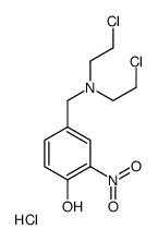 4-((Bis(2-chloroethyl)amino)methyl)-2-nitro-phenol hydrochloride结构式