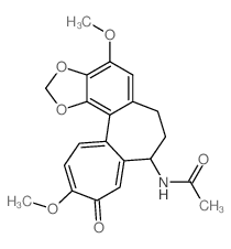Acetamide, N-(6,7,8,10-tetrahydro-4,11-dimethoxy-10-oxoheptaleno(1,2-e)-1,3-benzodioxol-8-yl)-, (S)-结构式