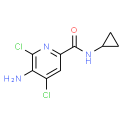 2-Pyridinecarboxamide,5-amino-4,6-dichloro-N-cyclopropyl-(9CI) structure