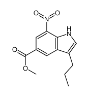 methyl 7-nitro-3-propyl-1H-indole-5-carboxylate结构式